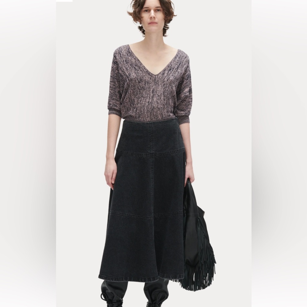 Rachel Comey Esper Skirt Black Denim SZ 0